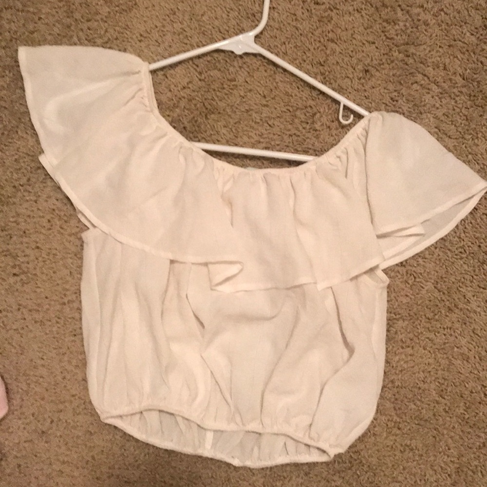 white off the shoulder top